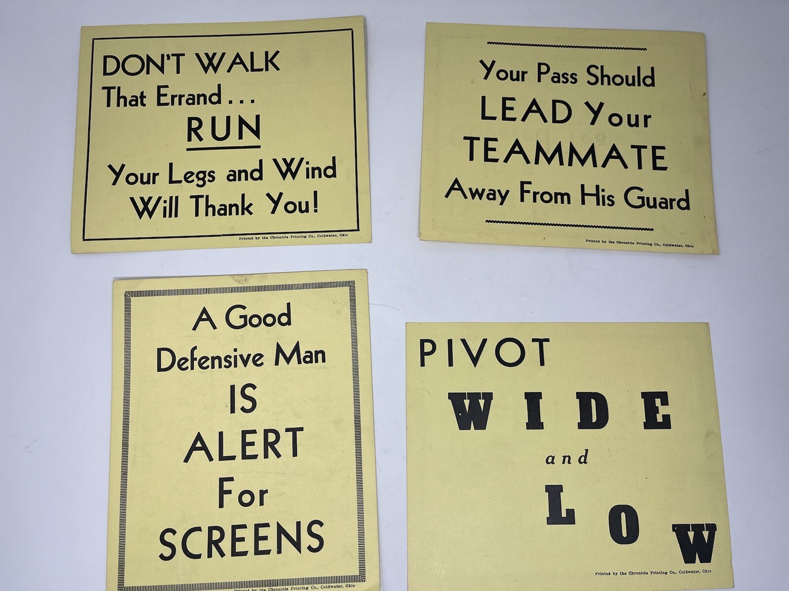 Vintage Basketball Training Flash Cards Lot
