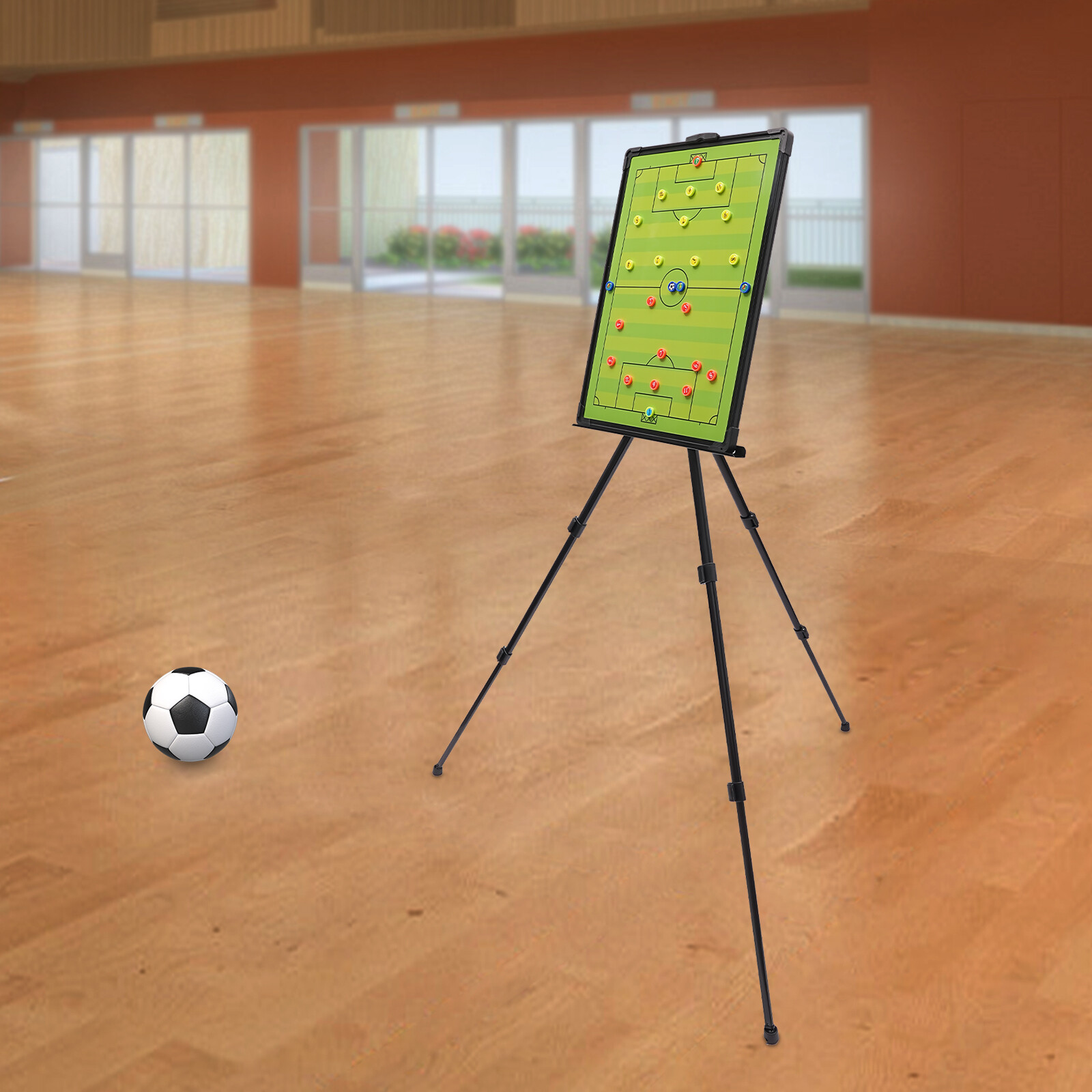 Portable Magnetic Tactical Display Board for Soccer Coaching with Stand