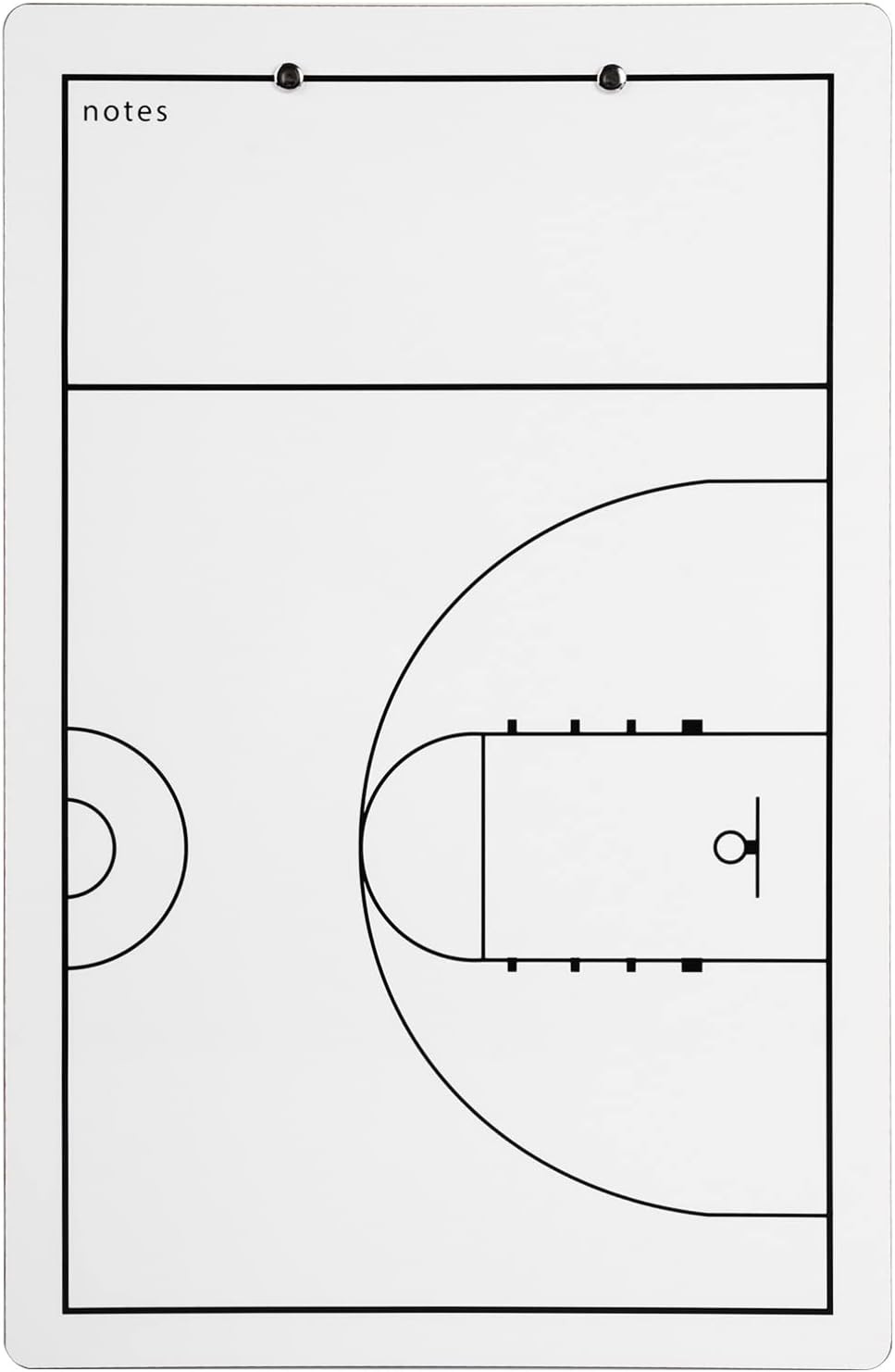 Dry Erase Basketball Clipboard for Coaches Double Sided Board, Sports Coaching (