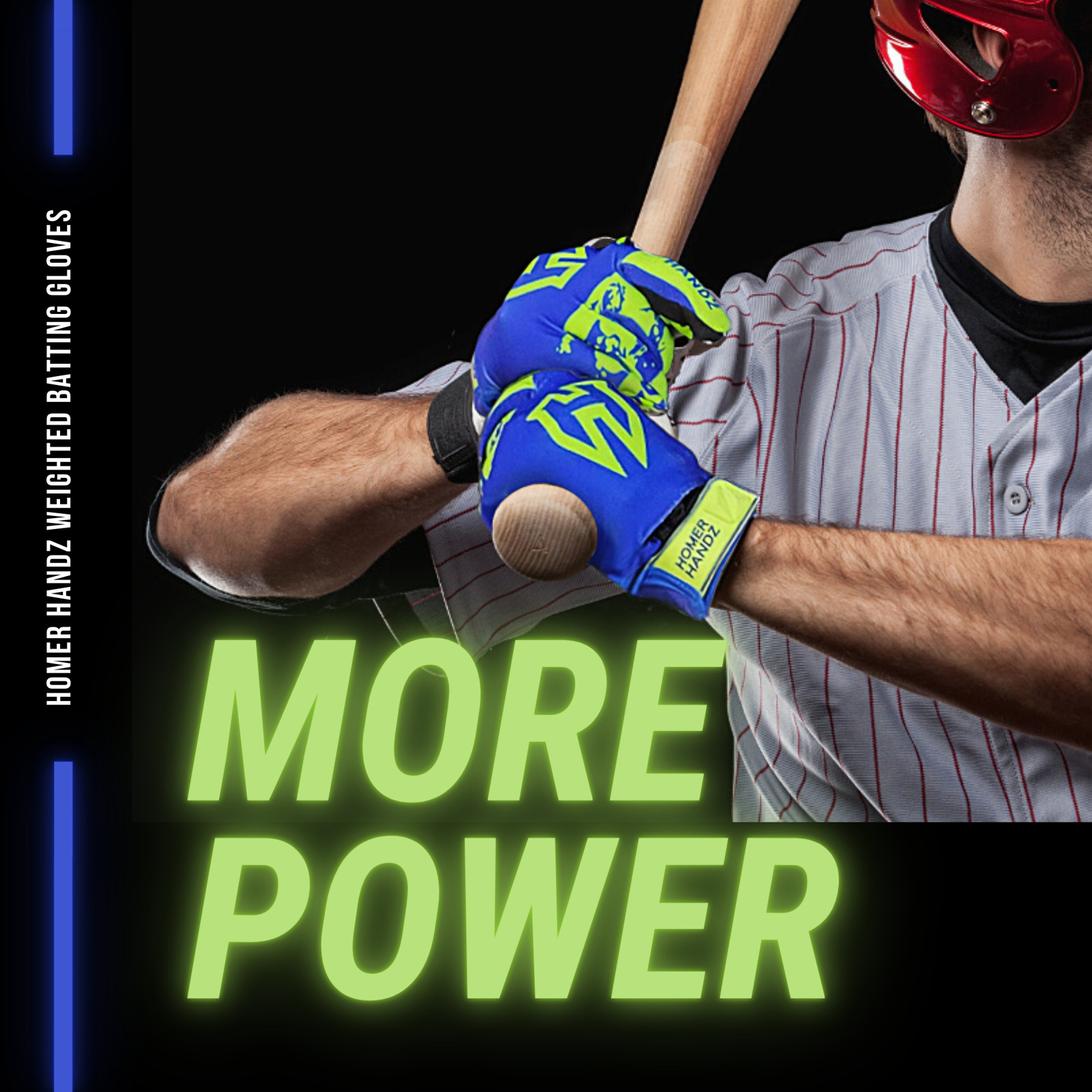 Homer Handz Weighted Baseball or Softball Batting Gloves | More Powerful Swing
