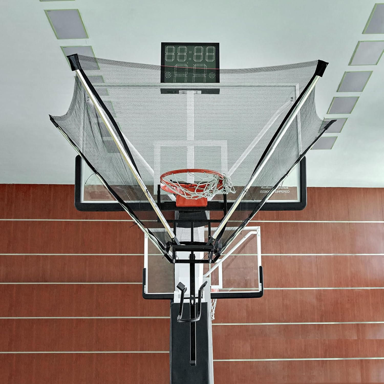 Basketball Shot Trainer with 180° Rotating Return Chute, Basketball Rebounder Ne