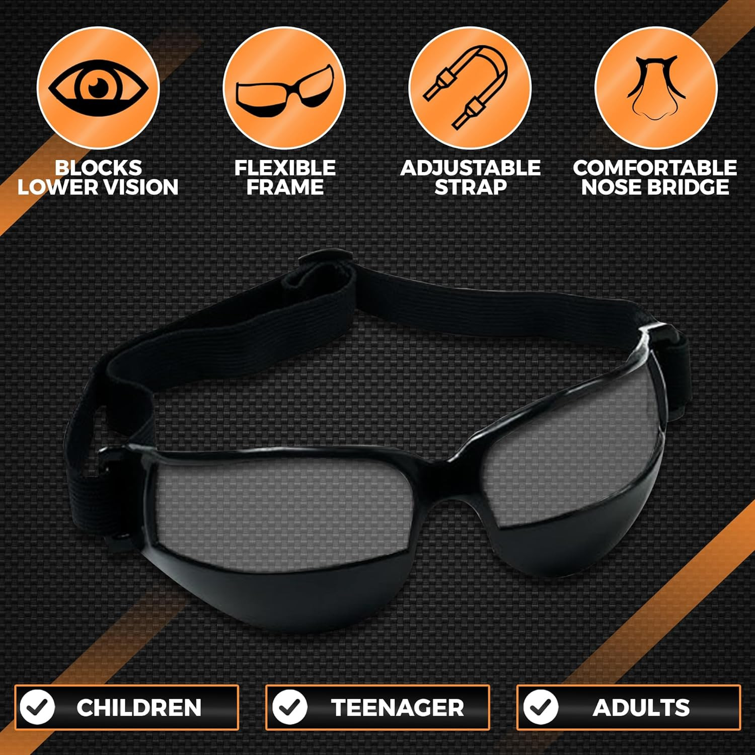 Dribble Specs Basketball Training Aid, Black