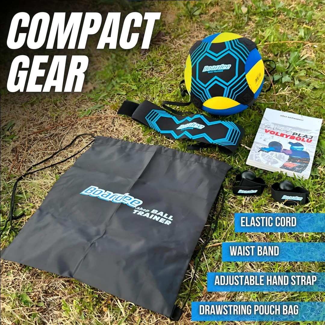Volleyball Training Equipment Set – Rebounder with Waist Belt & Elastic Cord for