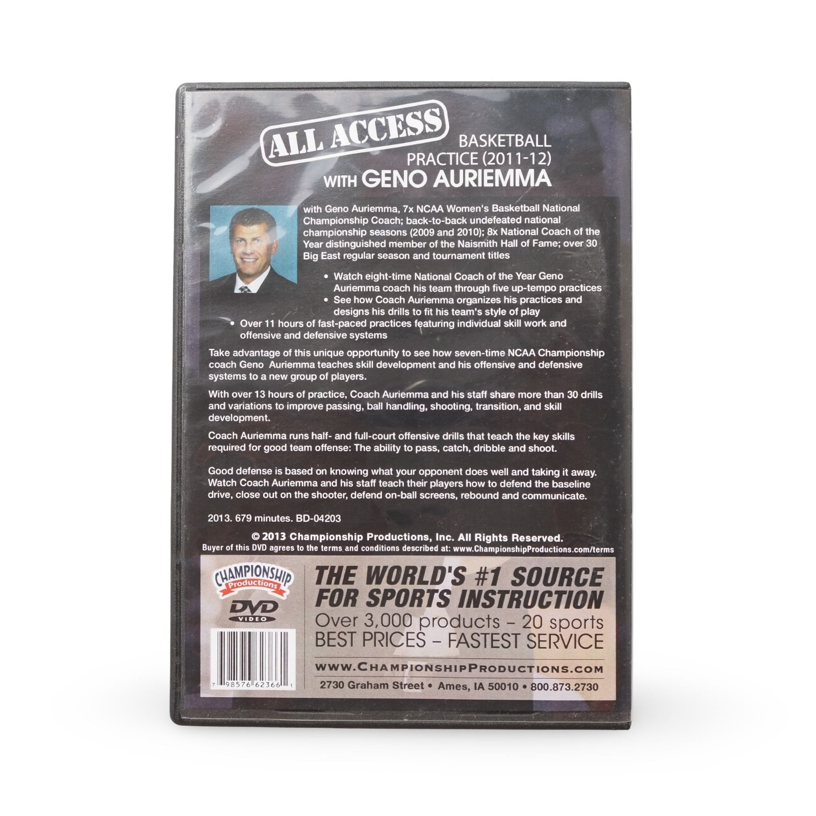 Championship Productions All Access Basketball Practice With Geno Auriemma