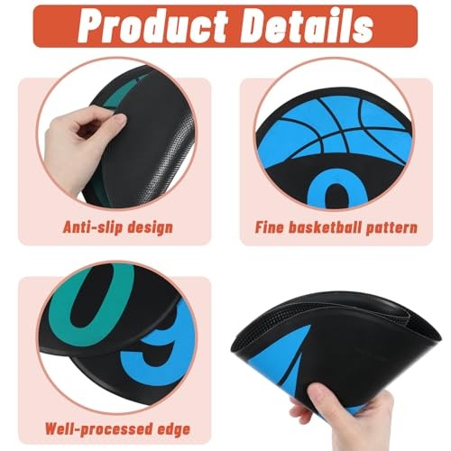10 Packs Basketball Training Spot Markers – 9″ Colorful Anti-Slip Rubber Sports