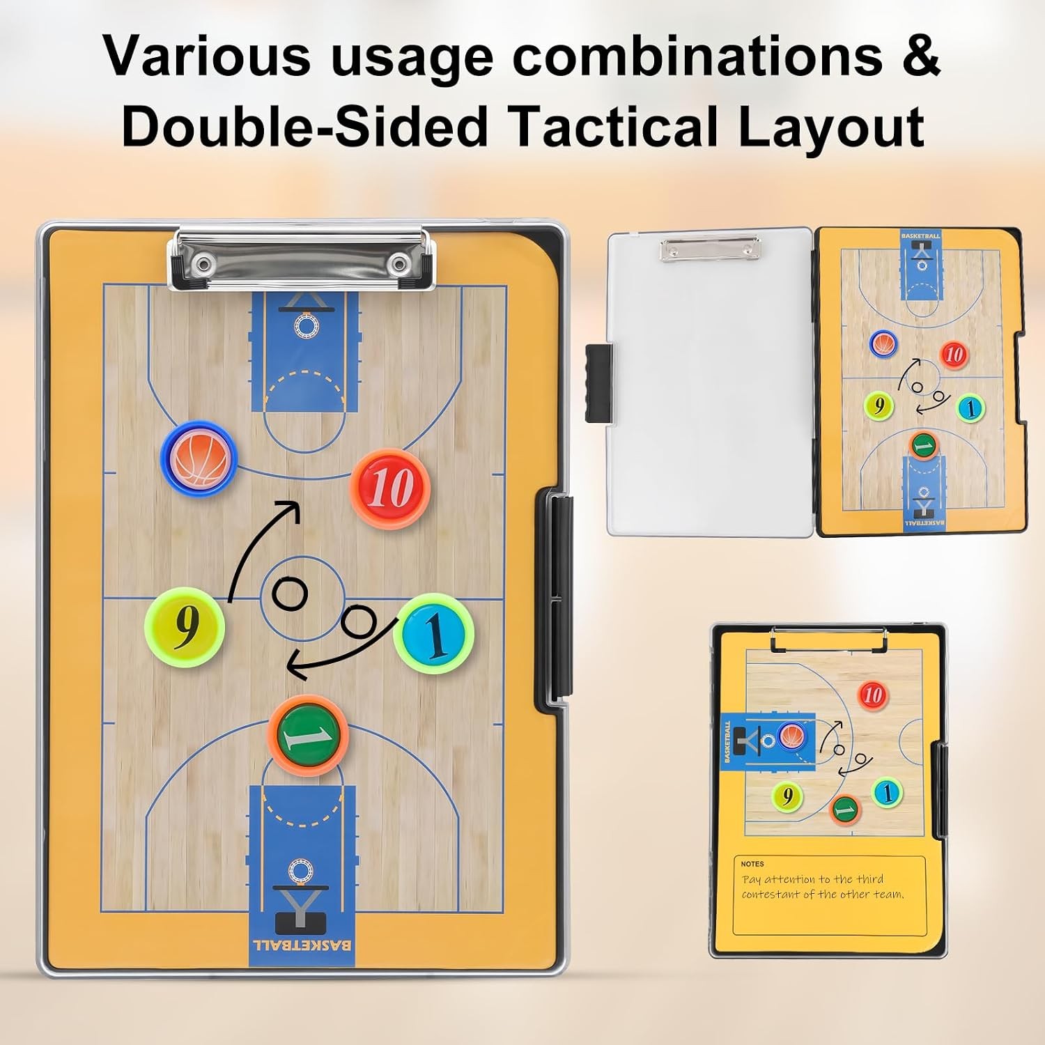Portable Basketball Playbook Dry Erase Board Magnetic