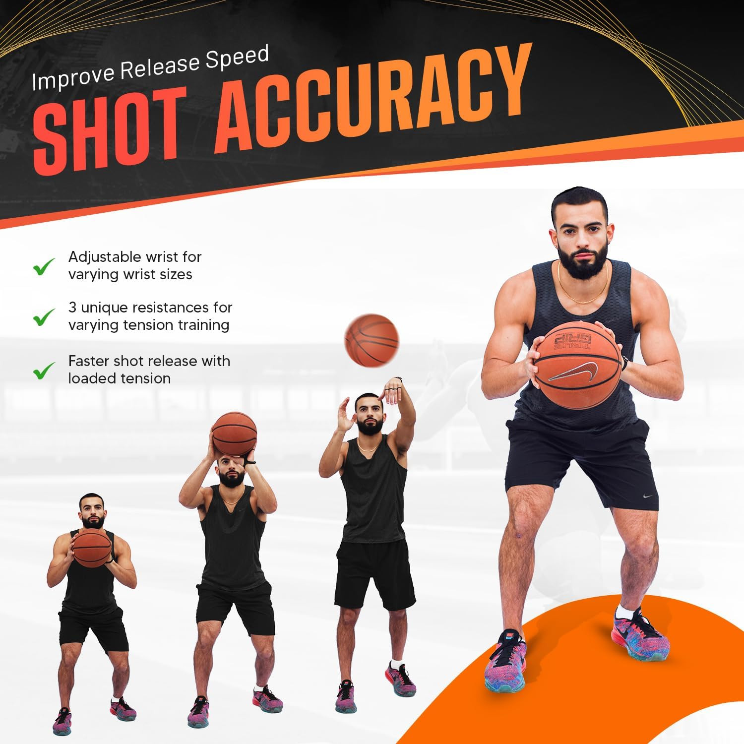 Flickglove Basketball Shooting Aid, Training Equipment for Improving Shot and Fo