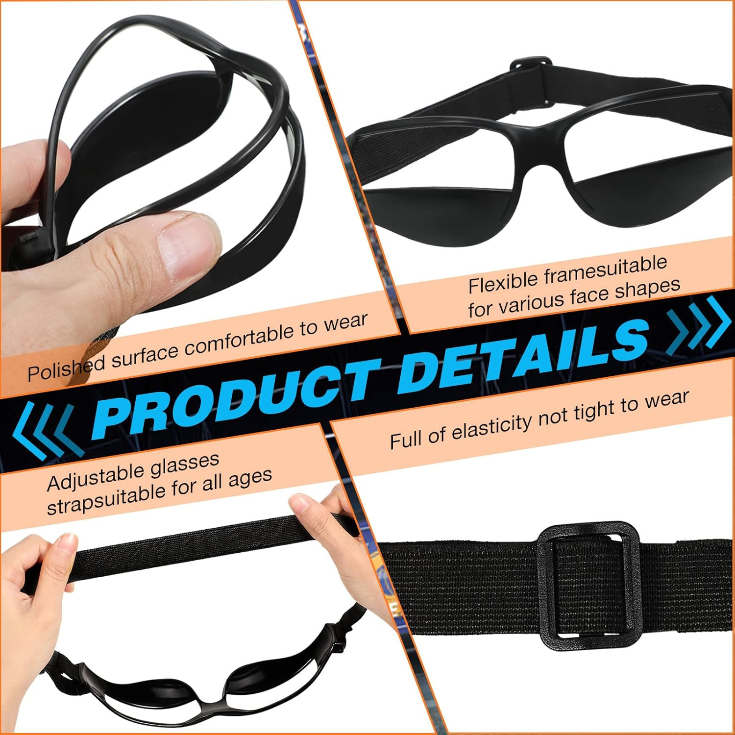 8-Pack Adjustable Basketball Dribbling Goggles for Training Equipment