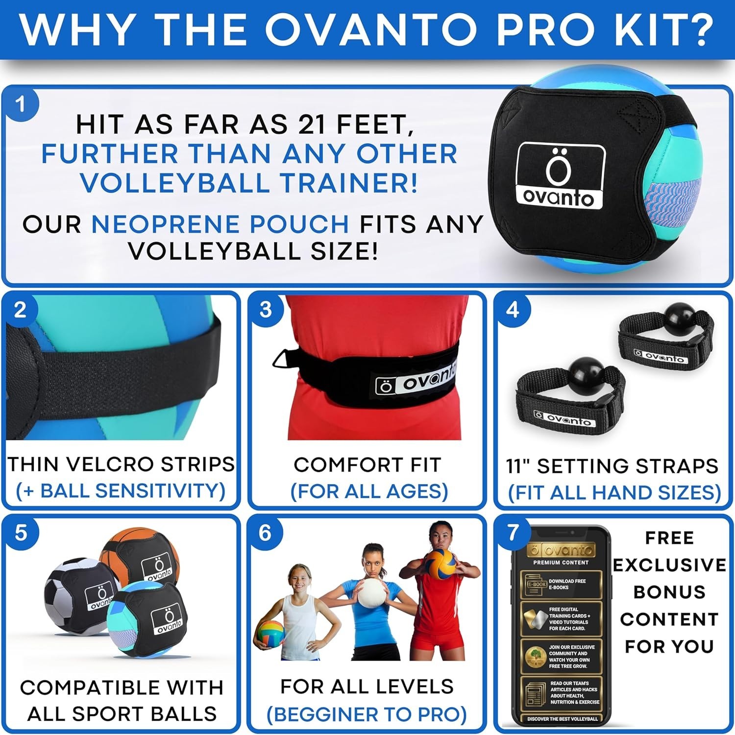 Volleyball Training Equipment Aid – Adjustable Practice Volleyball Kit
