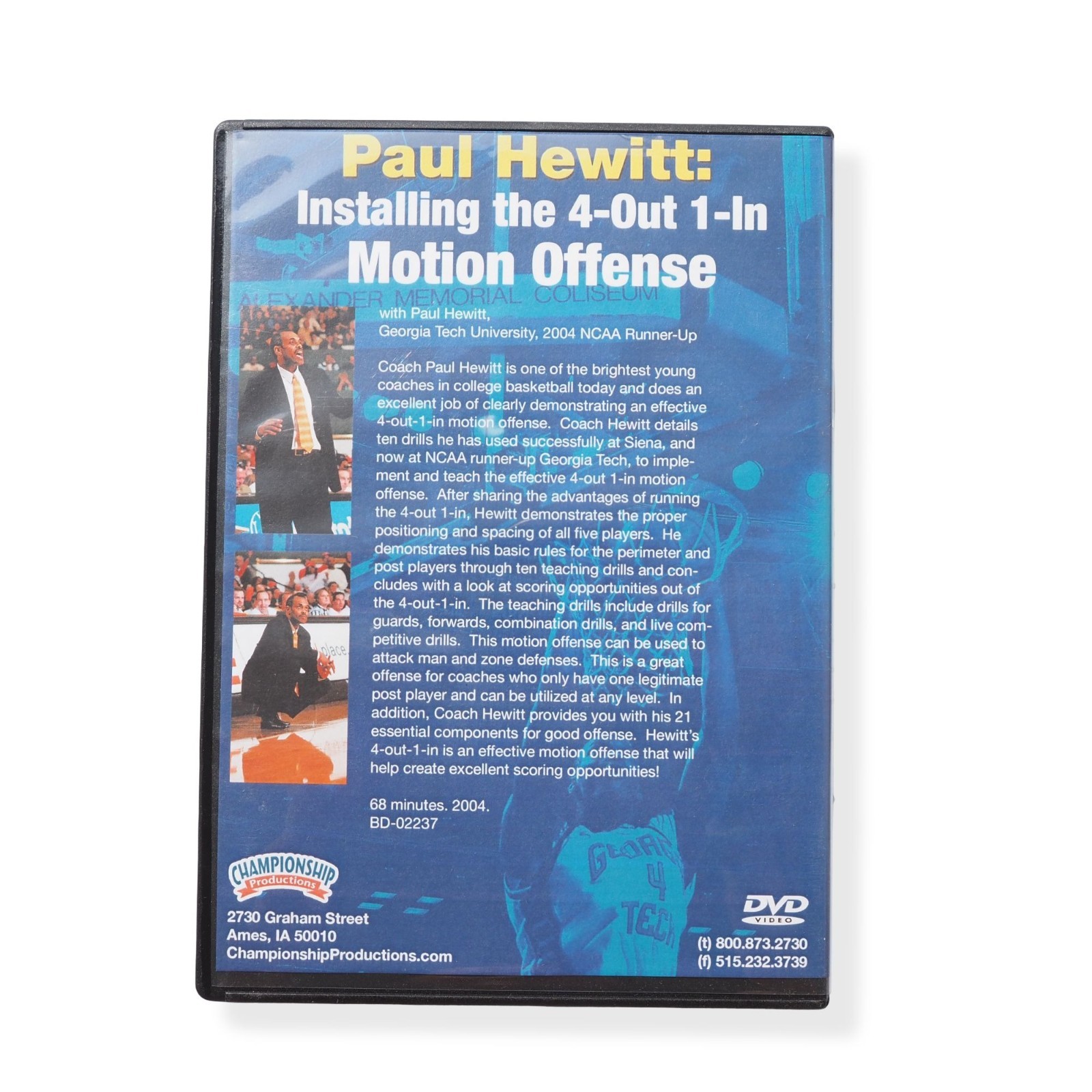 Championship Production Paul Hewitt Installing the 4-Out 1-In Motion Offense DVD