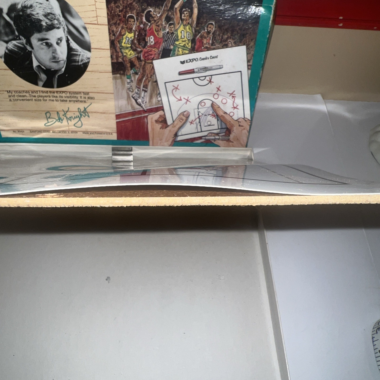 Bob Knight Sanford Expo Coach’s Court Dry Erase Strategy Board Read