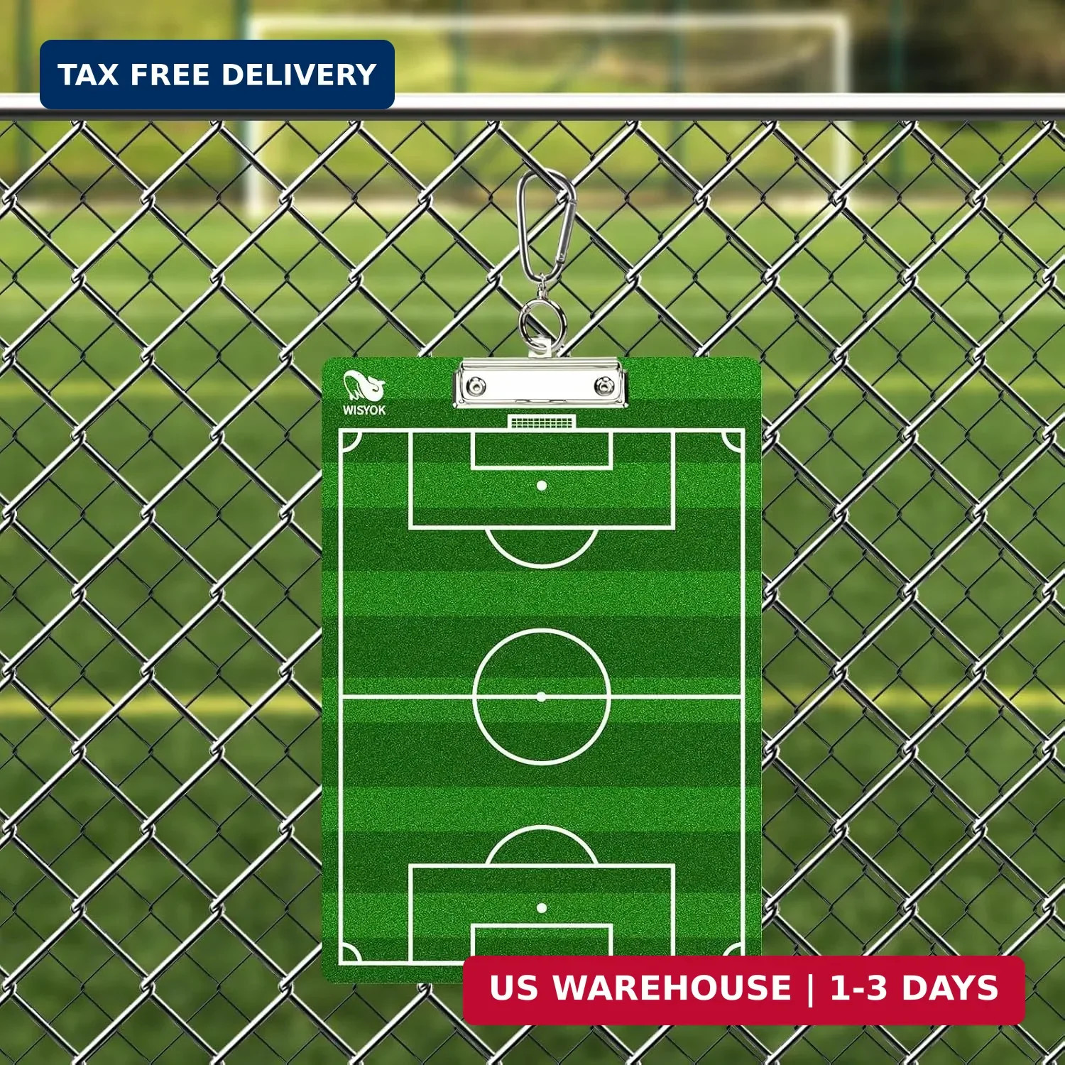 WISYOK Double-Sided Soccer Coaching Clipboard, Premium Dry Erase Tactical Board