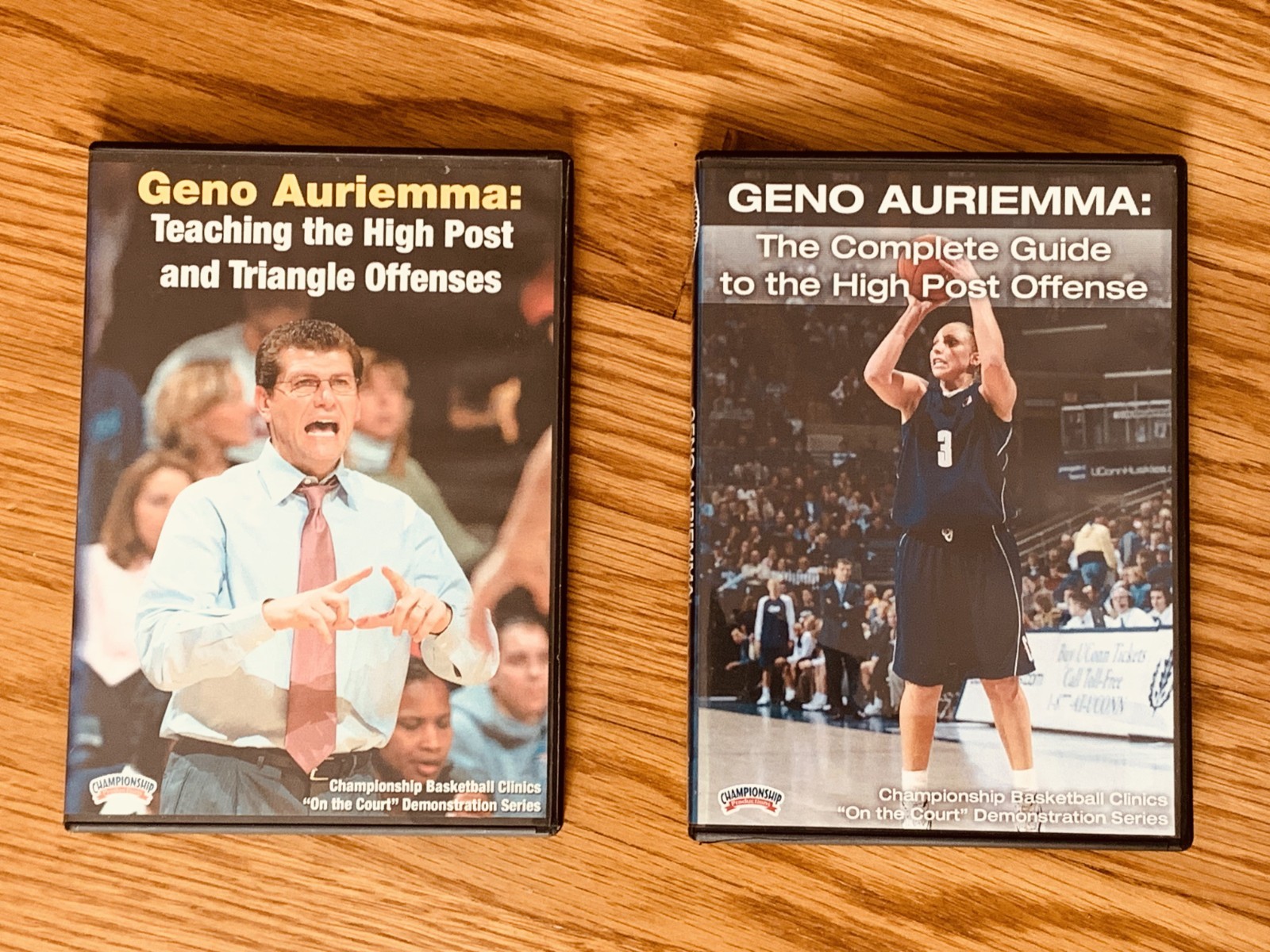 Championship Productions Geno Auriemma Teaching High Post & Tringle Offenses Lot