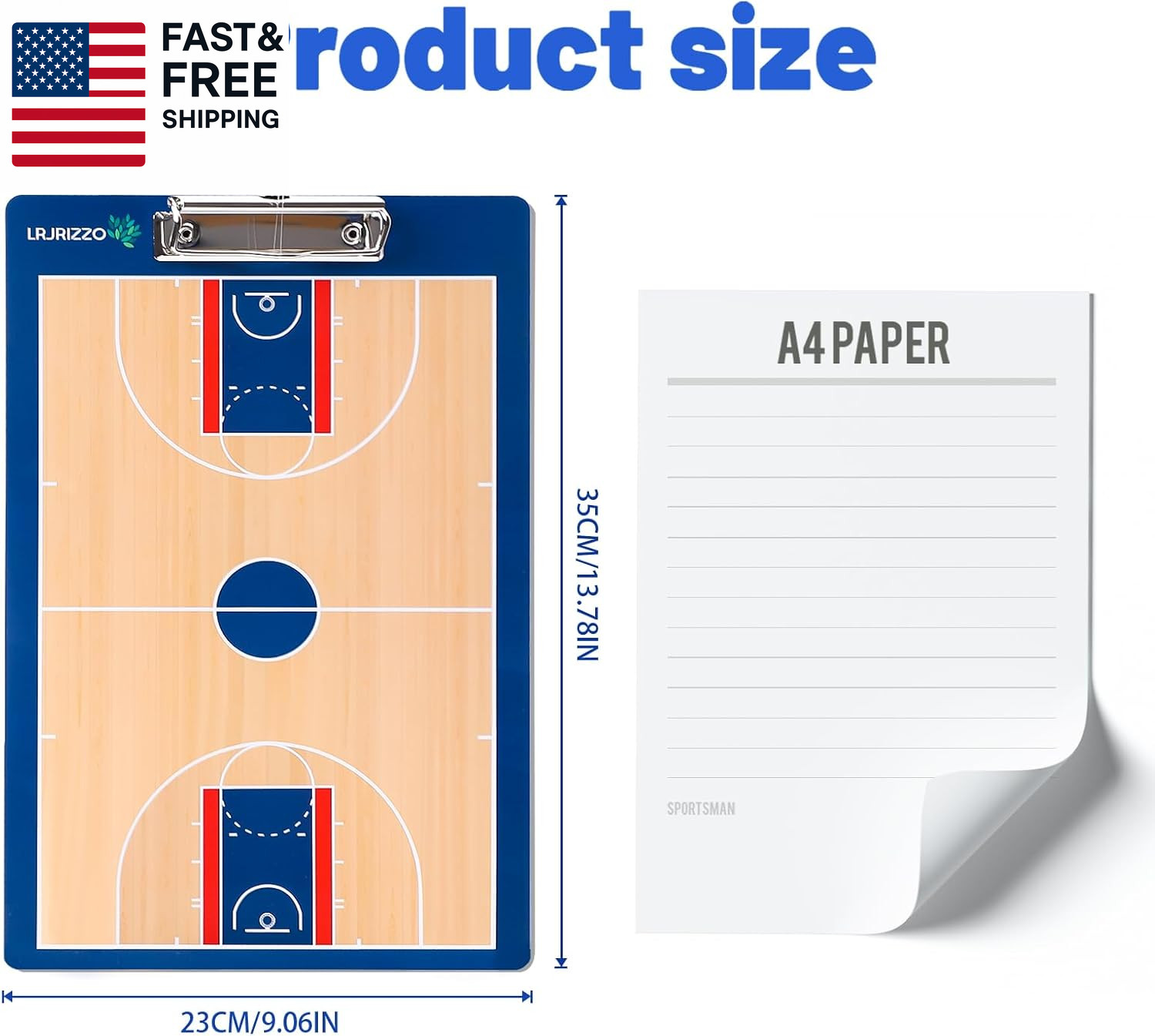 Basketball Dry Erase Coaches Clipboard, Basketball Clipboard for Coaches Double
