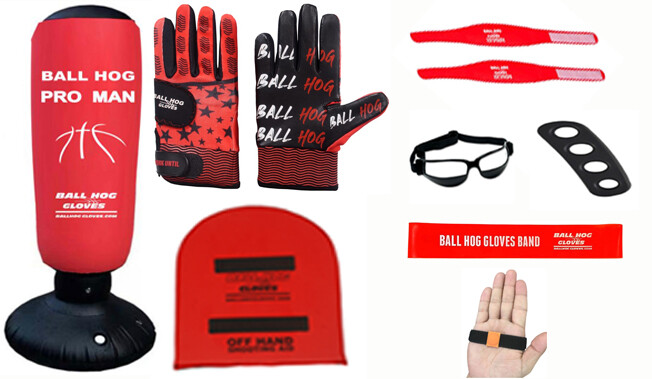 SUPER 8 BUNDLE (VALUE over $185): Ball Hog Gloves Weighted, Pro Man, OFF PALM