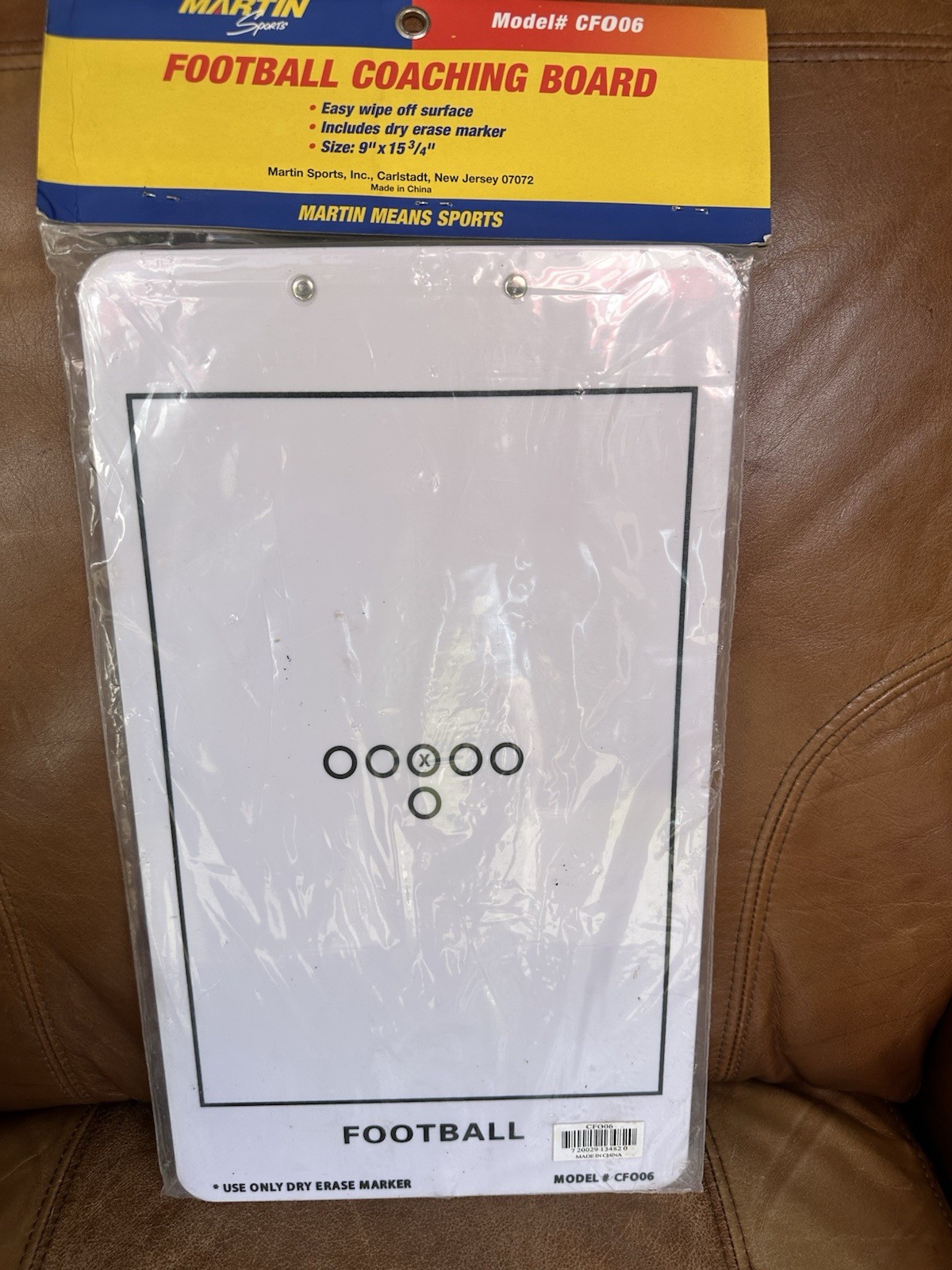 Dry Erase Football Coach’s Board Field View X’s & O’s NEW in PACKAGE CFO06