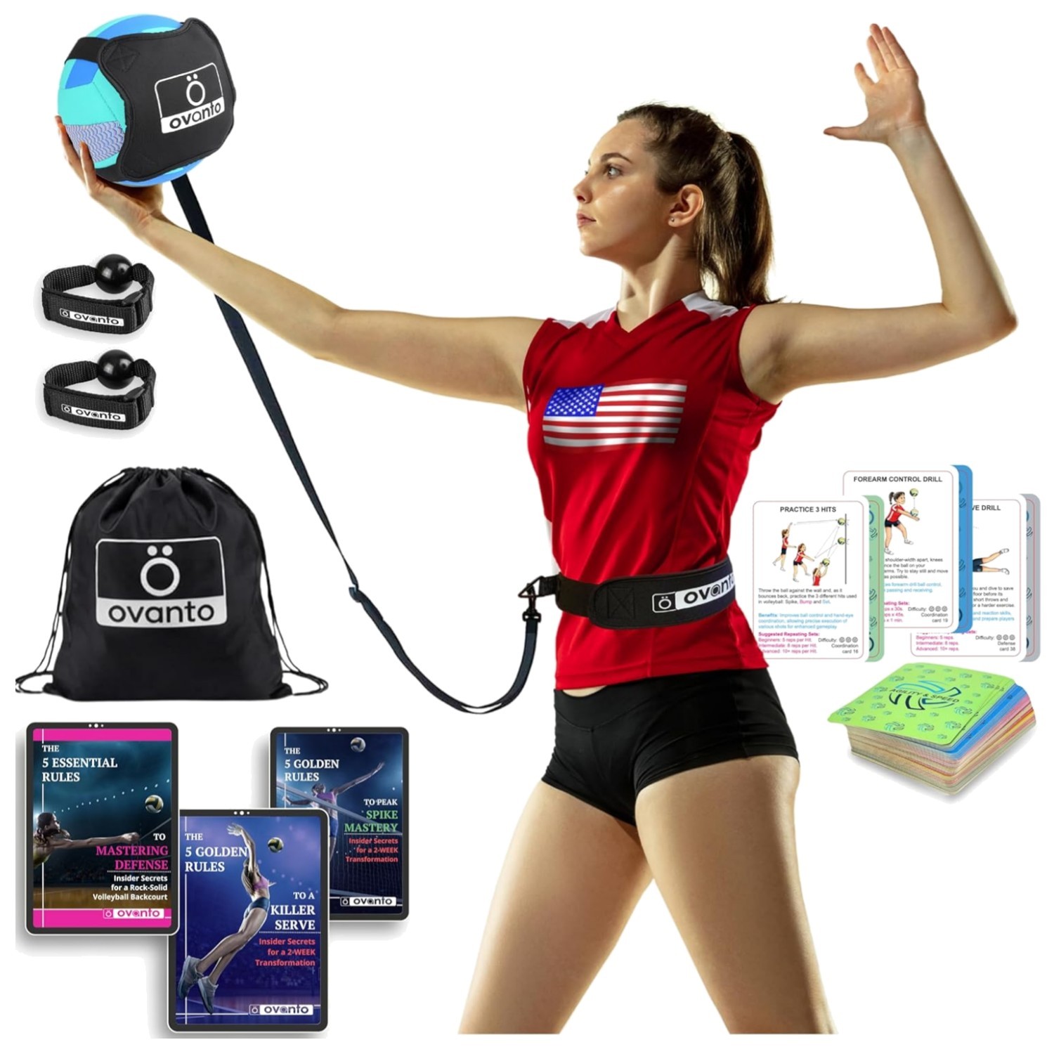 Volleyball Training Equipment Aid – Adjustable Practice Volleyball Kit