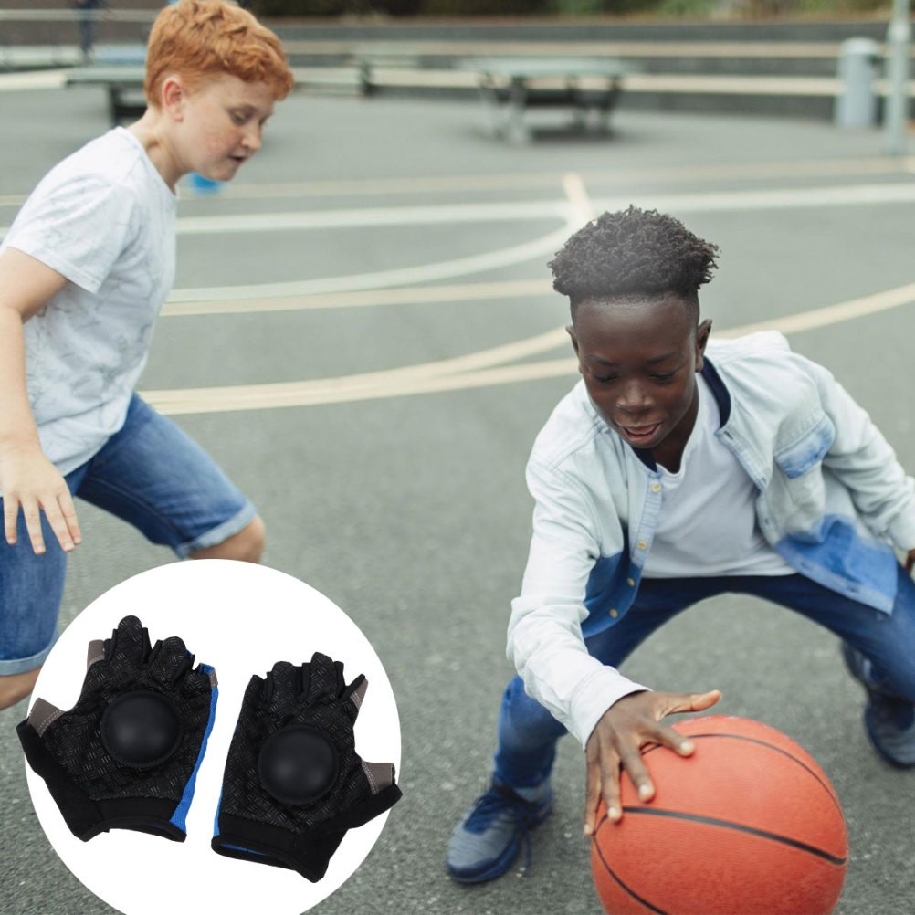 1 Pair Basketball Training Equipment Gloves Blue Durable Flexible Comfort Fit