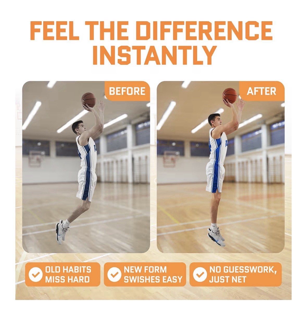 Basketball Shooting Trainer Adjustable Crossbar Shot Arc & Form Trainer Aid