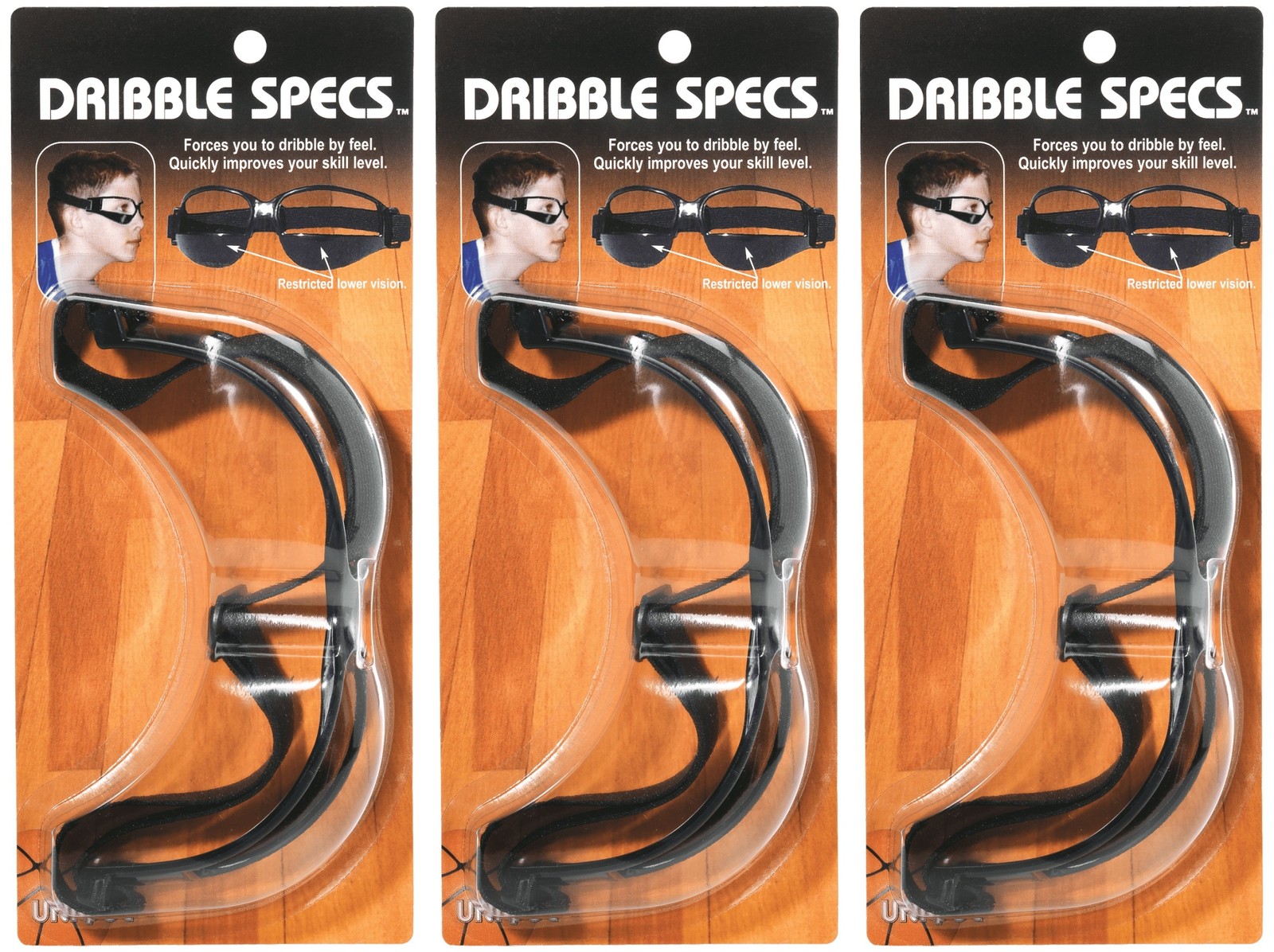 Unique Sports Dripple Specs for Restricting Downward Vision – Black (3-Pack)