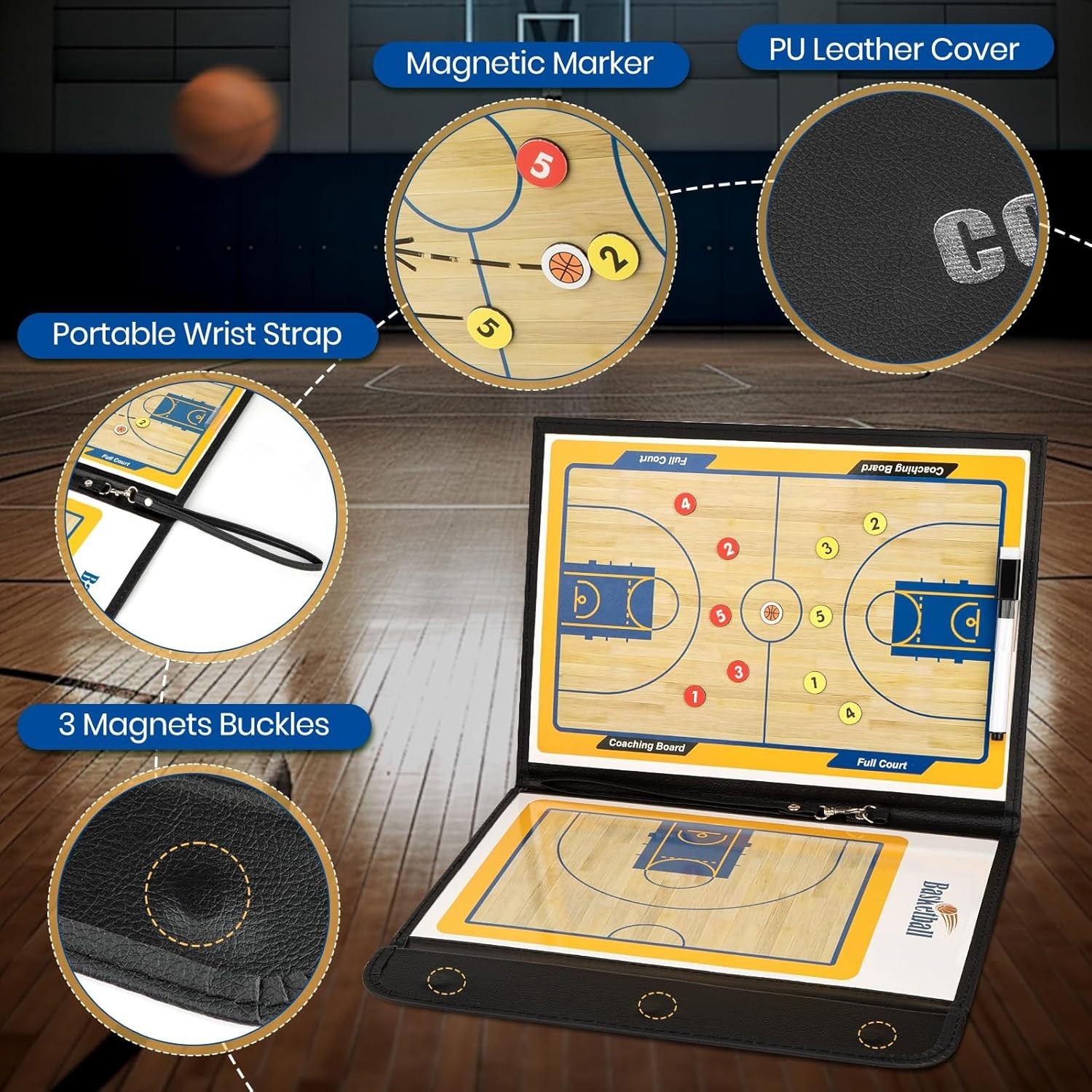 Professional Basketball Coaching Board Kit – Tactical Magnetic Dry Erase Board