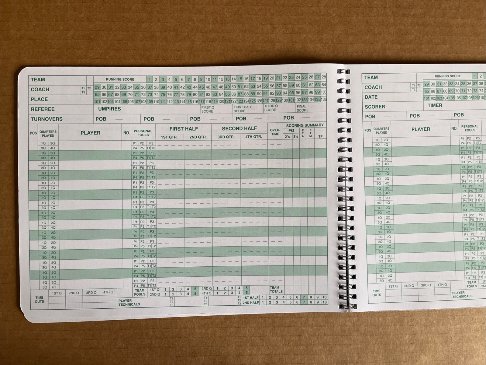Markwort Mark V Basketball Scorebook for 30 Games Made in the USA NEW