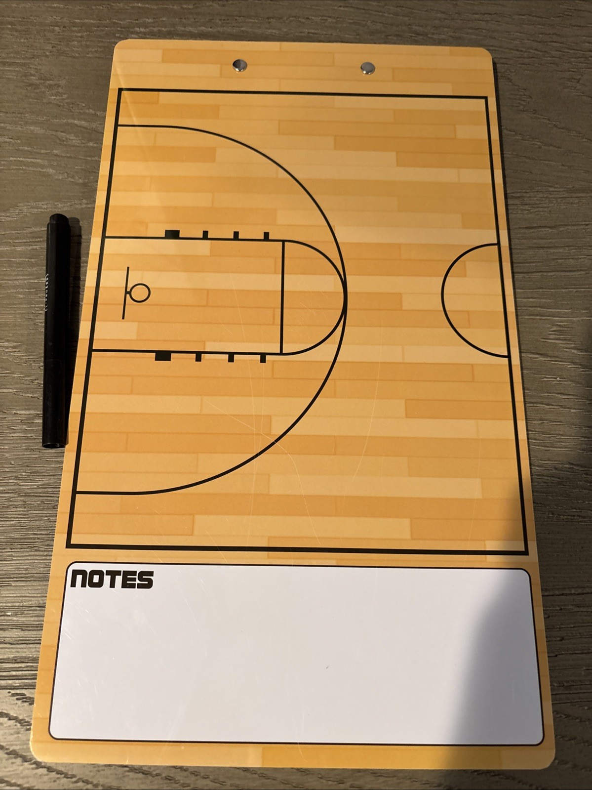 Elit Clipboards Double Sided Dry Erase Coach Basketball Lineup Board with Marker
