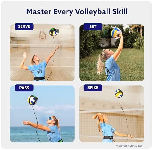 Volleyball Training Rebounder Aid – Solo Trainer for Serve, Spike, Set & Pass –