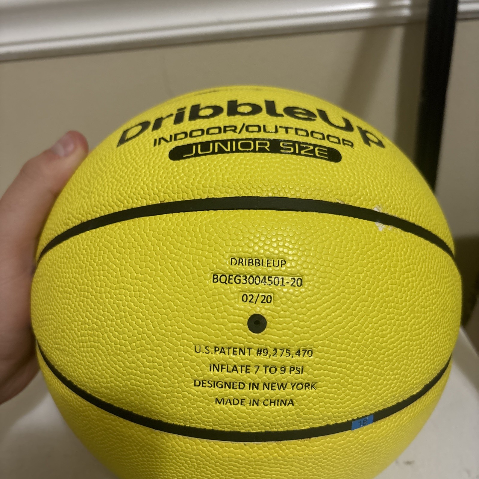 Dribble Up Smart Basketball Junior Size (28.5) Indoor Outdoor Yellow Basketball