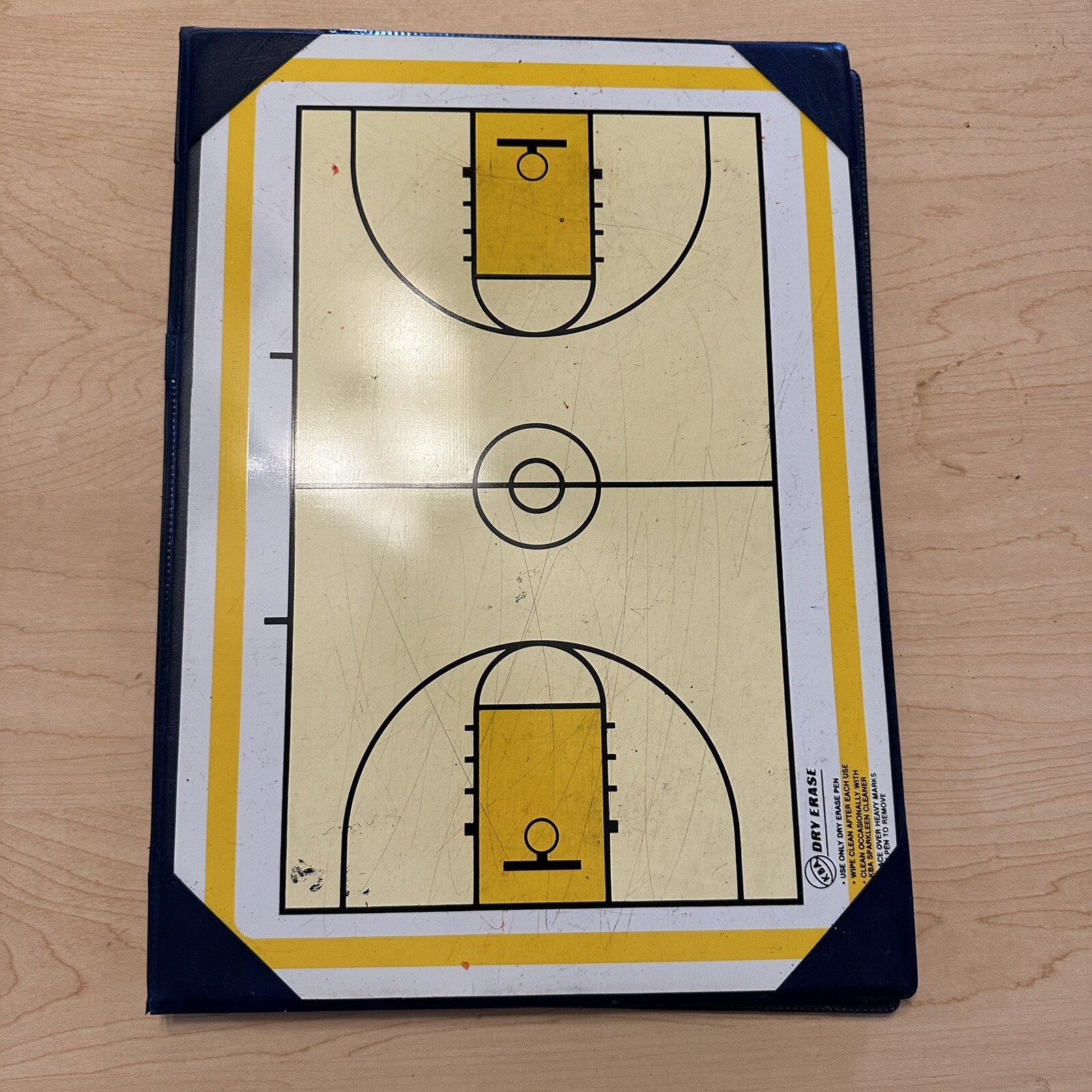 KBA 14×10 Playmaker Whiteboard Basketball Dry Erase Marker Vintage With Cover