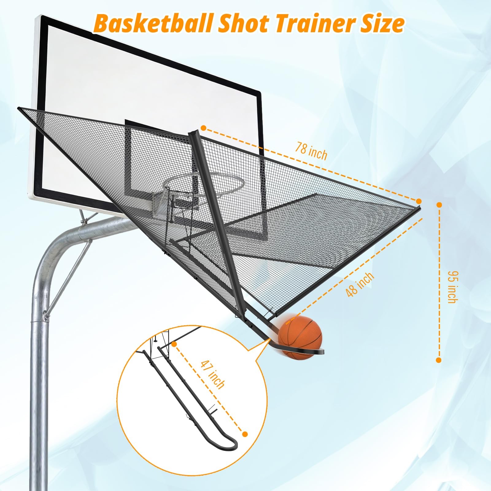 Upgrade Basketball Shot Trainer with Net Rebounder