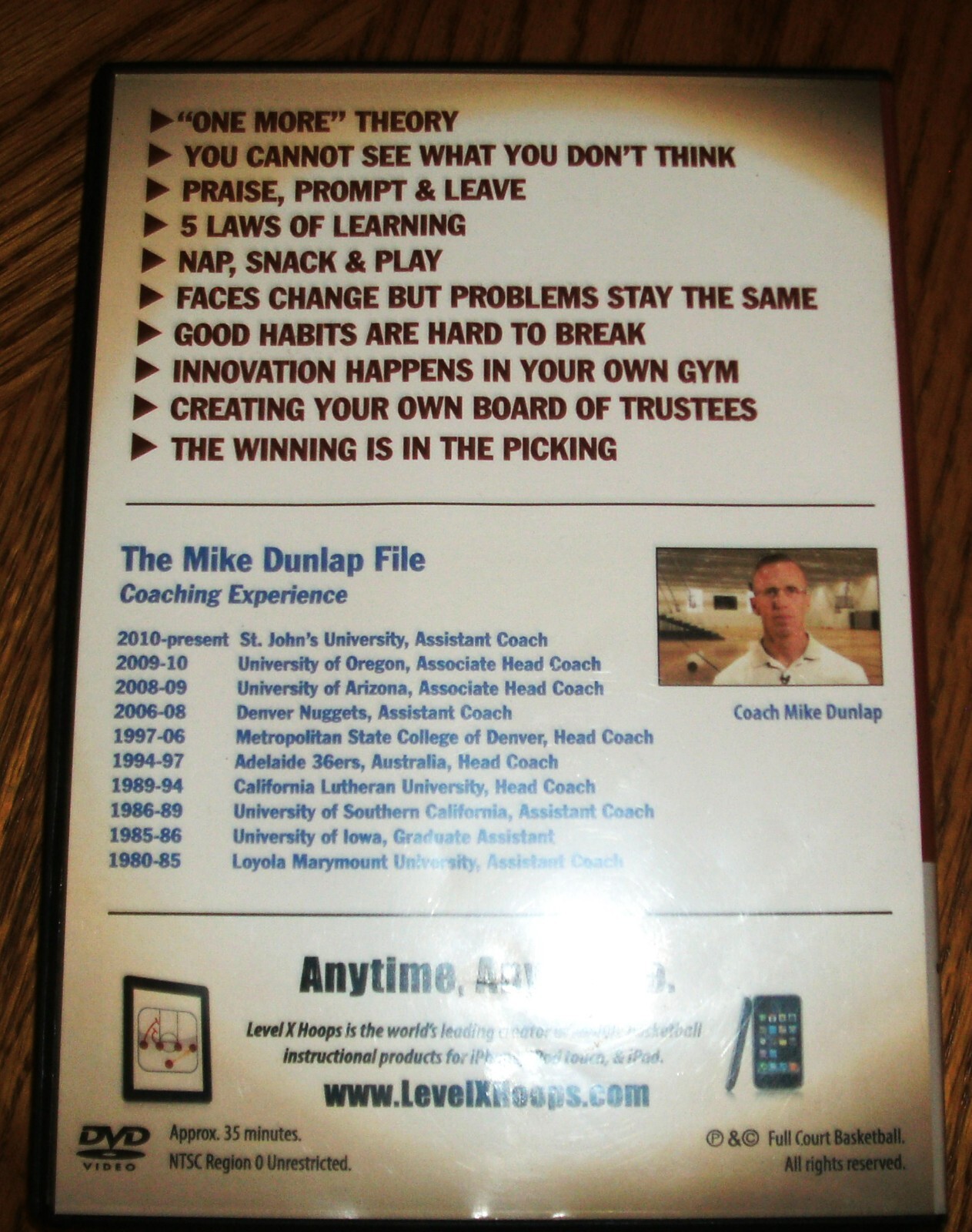 10 Points for Better Coaching Mike Dunlap Basketball DVD