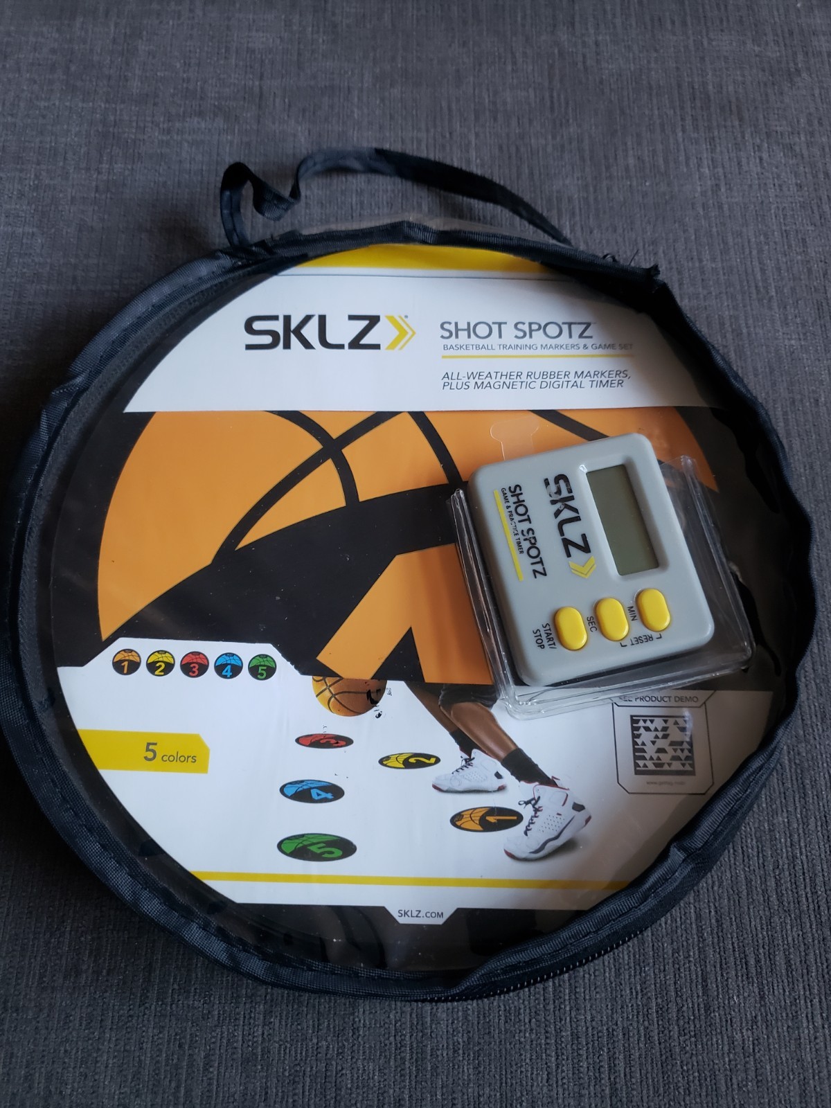 SKLZ Shot Spotz Game Set Basketball Training Markers & Digital Timer