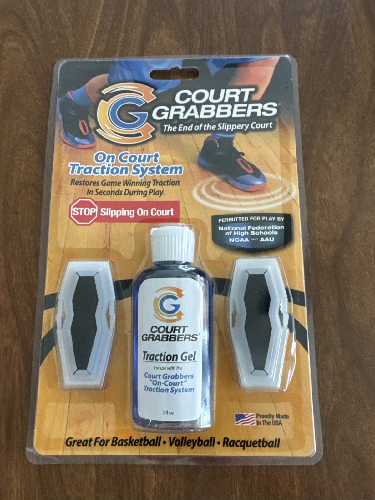 Court Grabbers Traction Gel System Basketball Shoe Grip Volleyball NEW