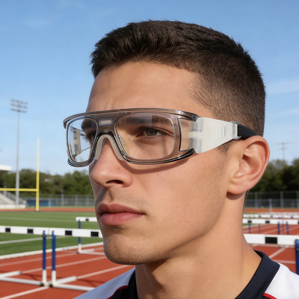 Durable Adjustable Sport Eyewear for Basketball Soccer Clear Protective Goggles