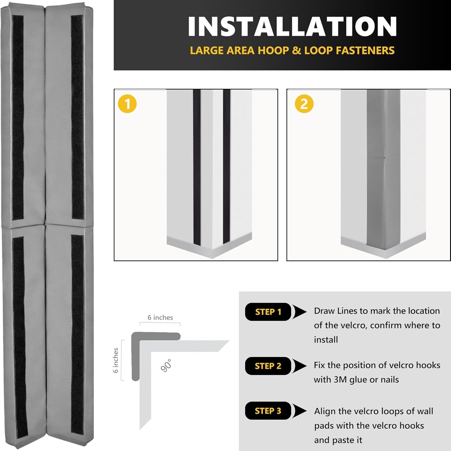 Wall Corner Guards&Edge Protector, Heavy Duty Wall Corner Protective Safety Pad