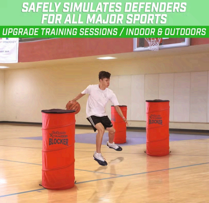 GoSports XTRAMAN Blocker Pop-Up Defenders 3 Pack Training Aids for Sports Drills