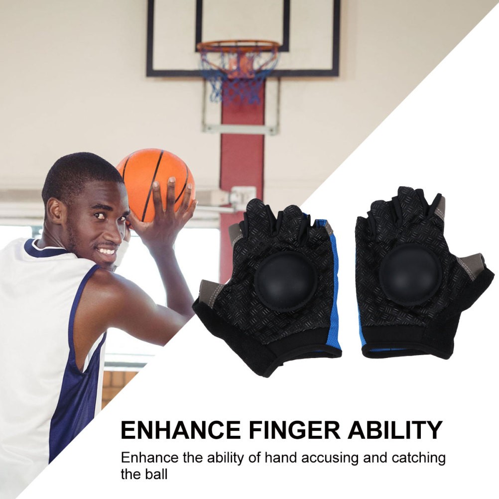 1 Pair Reusable Basketball Training Gloves Blue Comfortable Shooting Aid