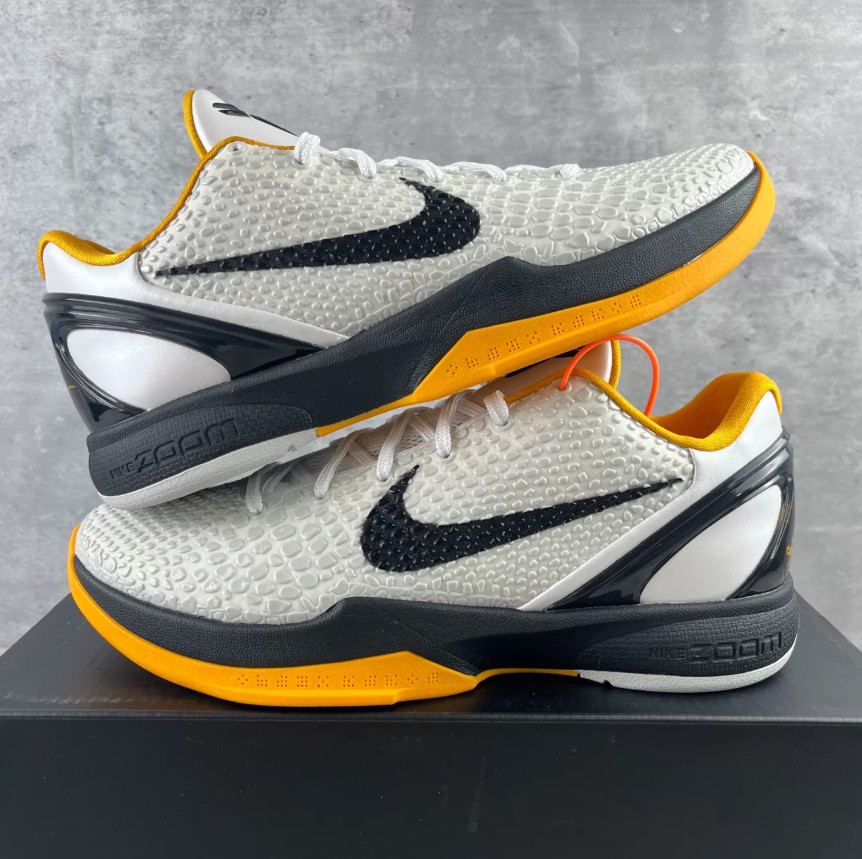 NK Zoom Kobe 6 Protro White Del Sol CW2190-100 Men Sneakers