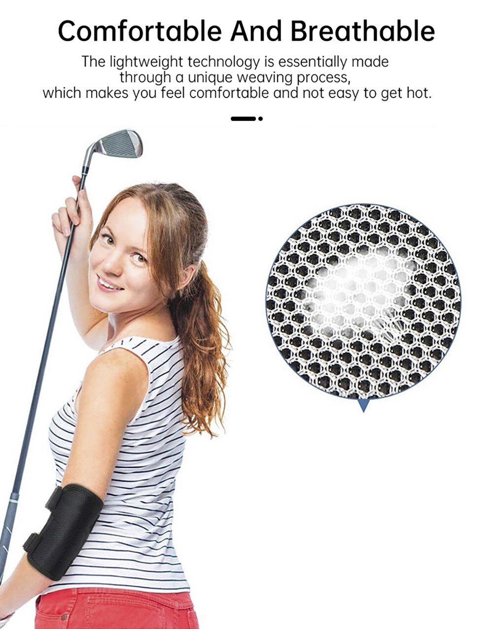 High Quality Nylon Golf Bent Arm Alert Posture Training Corrector fits Men Women