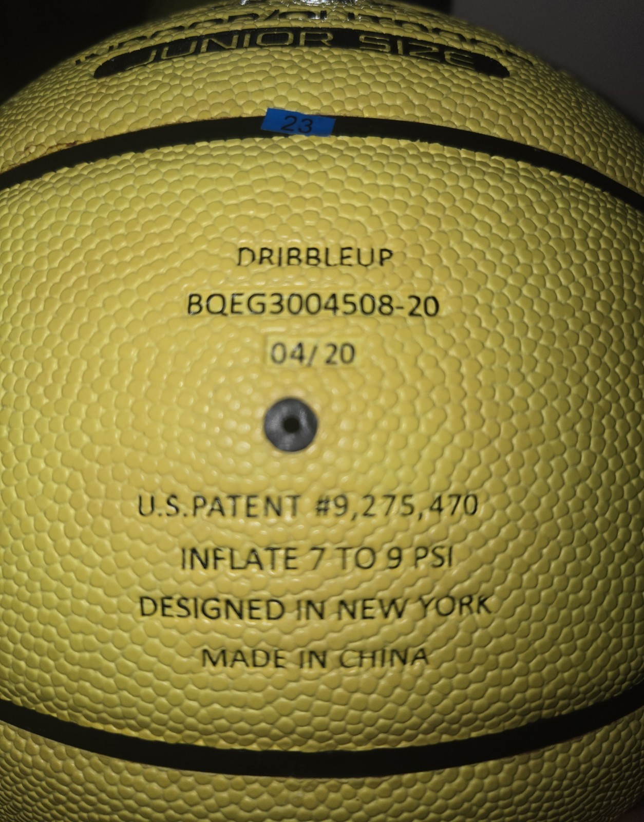 Dribble Up Smart Training Yellow Basketball Junior Size 28.5 – Indoor Outdoor