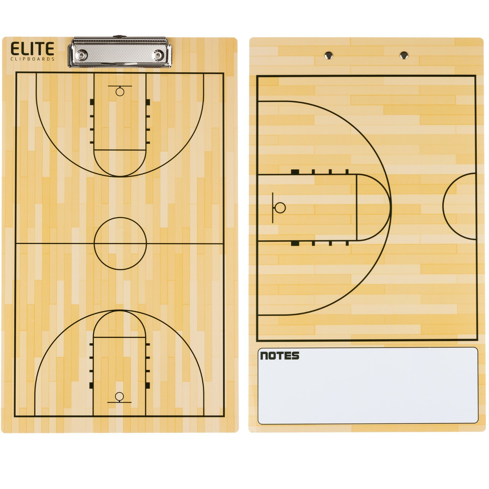 Elite Clipboards Double Sided Dry Erase Coach Basketball Marker Board and Marker