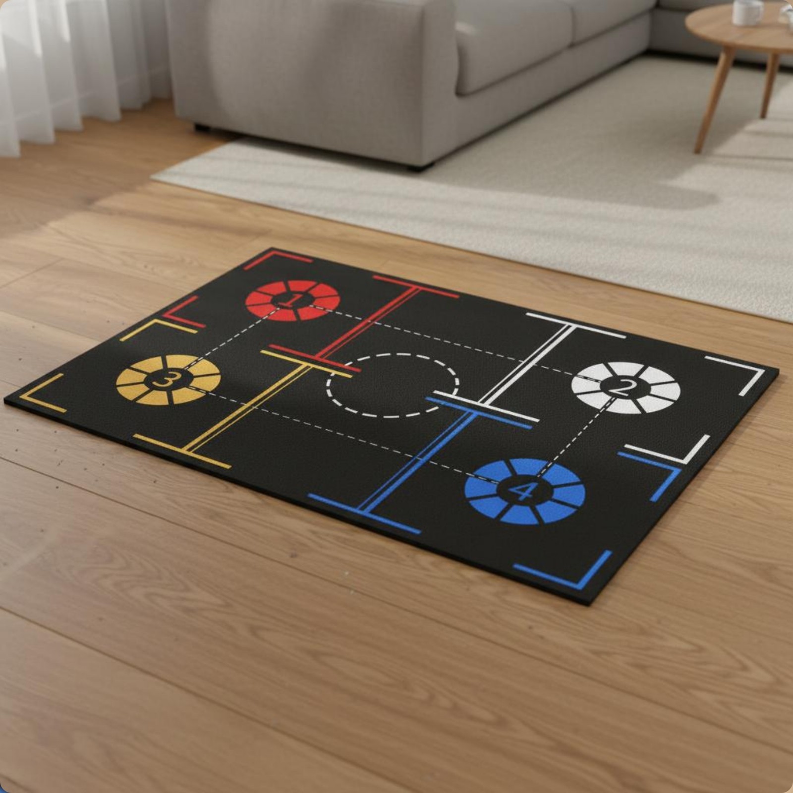 Quiet Hoop Training Mat Non-Slip Hoop Foot Training Mat Portable