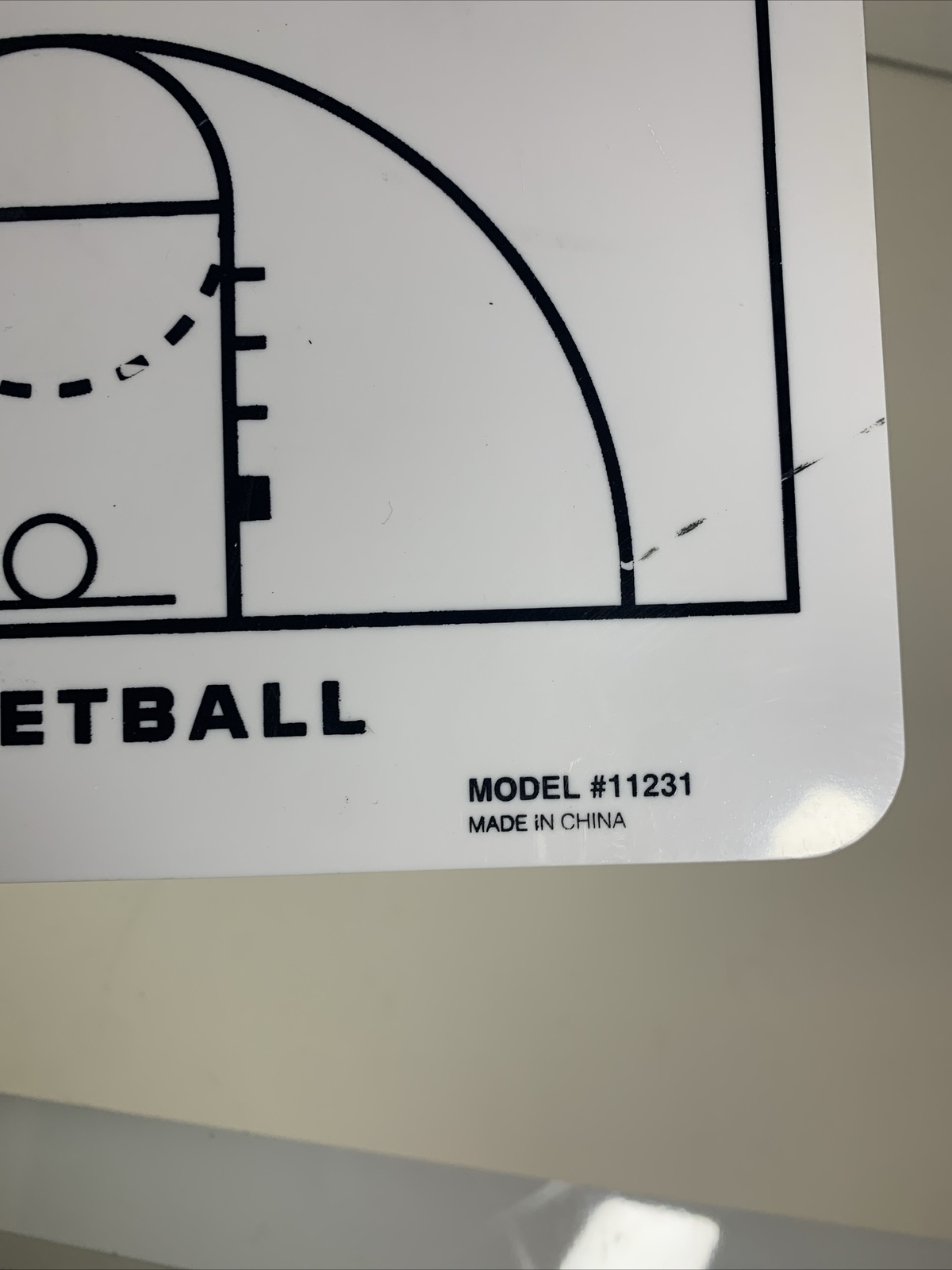 Franklin Basketball Coach Dry Erase 15.75″ x 9″ Clipboard, model #11231, used