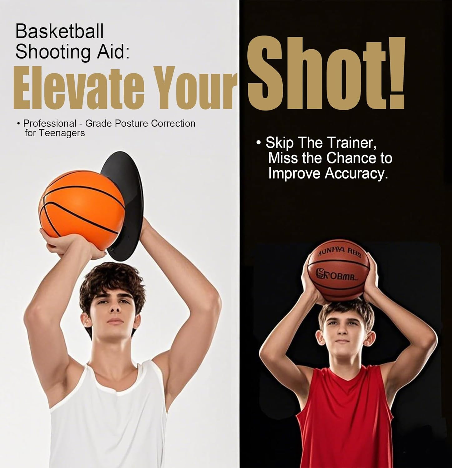 Basketball Shooting Trainer – Adjustable Hand Placement Corrector Eliminate Off-