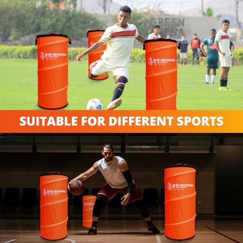 Portable Pop-Up Defender Dummy Trainer – Basketball Dribble 2 – Pack Orange
