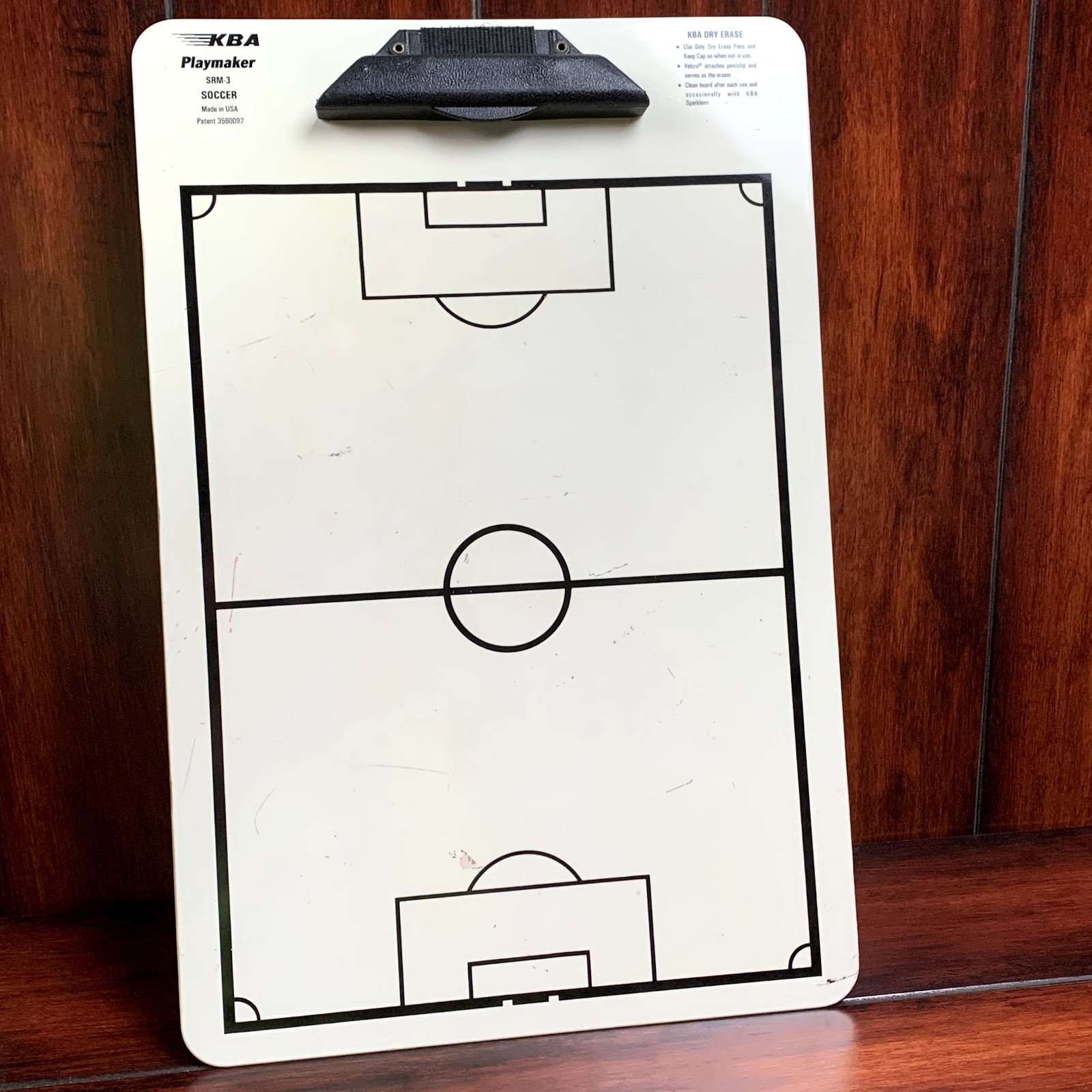 Jumbo KBA Playmaker Soccer Coaching Clip Board Dry Erase Marker 12”x18″