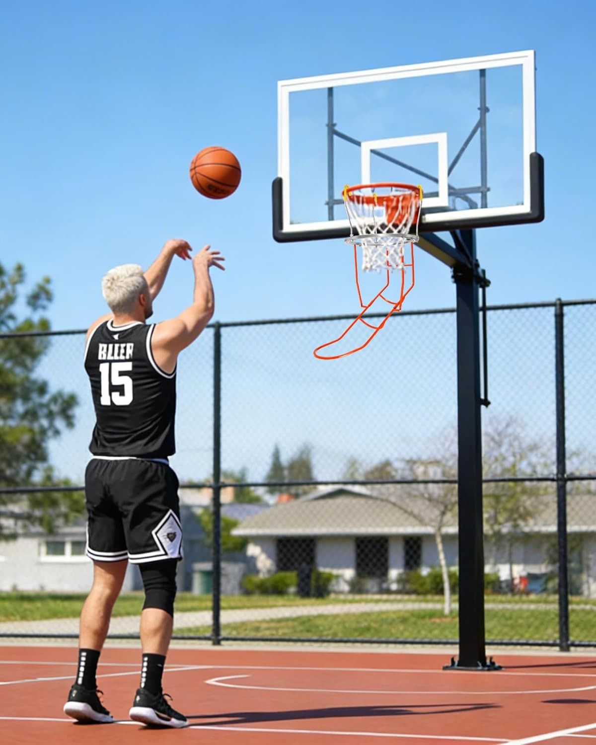 Upgraded Basketball Shot Trainer Rebounder, Heavy Duty Basketball Return Attachm