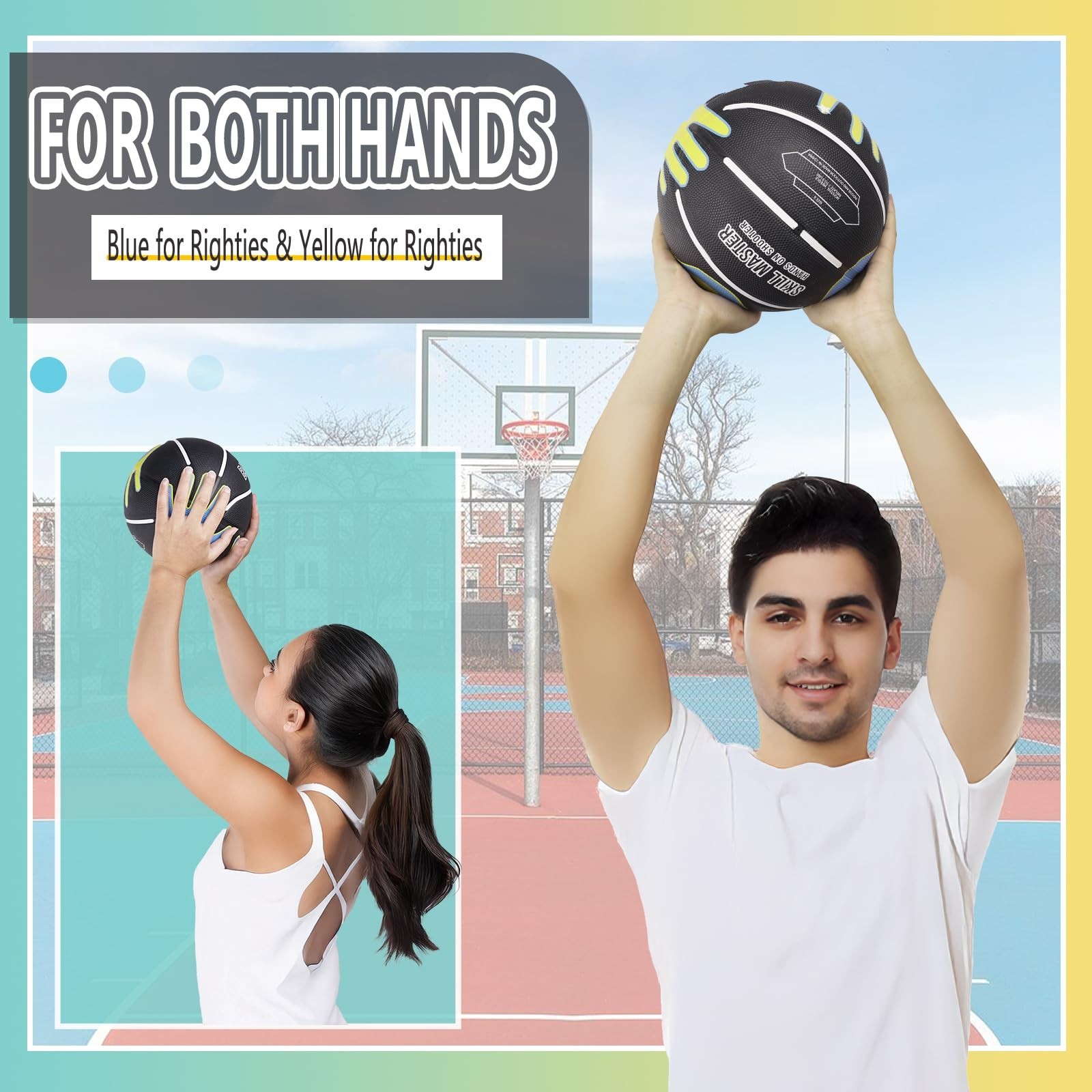 Youth Basketball Training Equipment Size 6/5 – Shot Trainer with Hand Position A