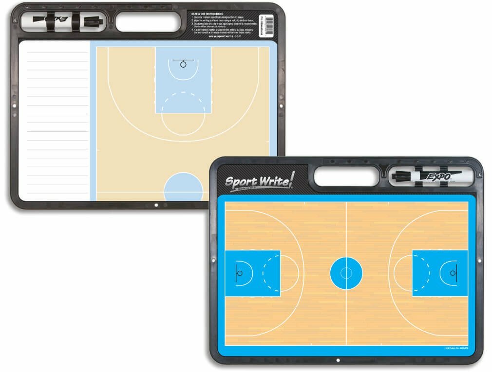 Sport Write Coaching Board Pro International Basketball Dry Erase Board (FIBA)
